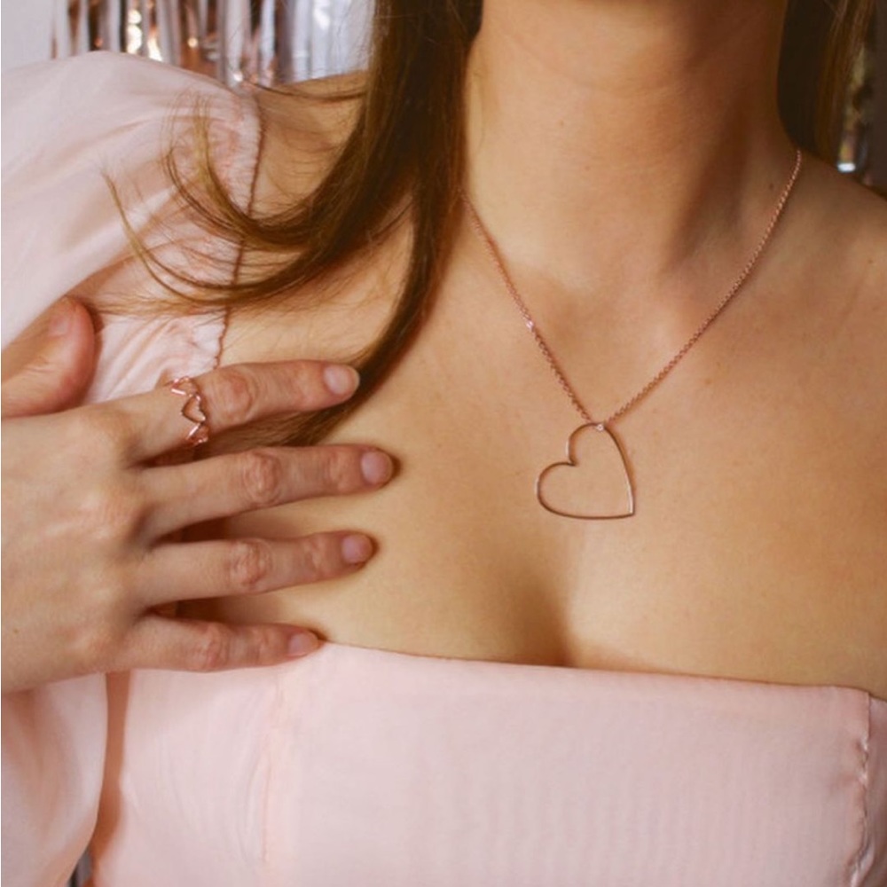 PuraVida Rose Gold Heart Necklace